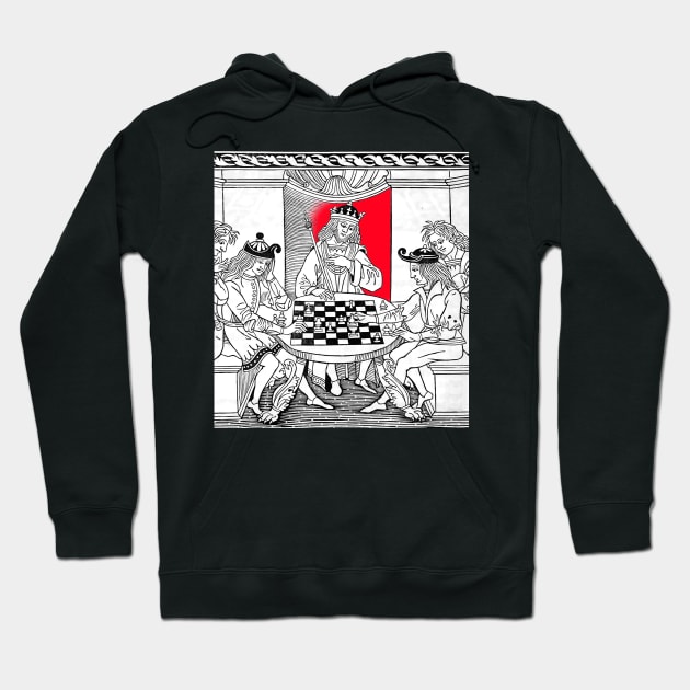 Chess Game, a theme of smart people kings and queens with strategies Hoodie by Marccelus